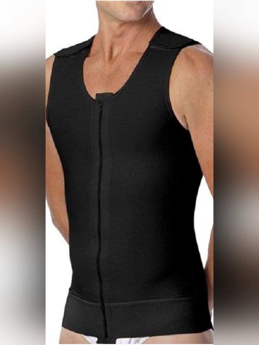 Marena Recovery Post Surgical Compression Vest Zipper Black L